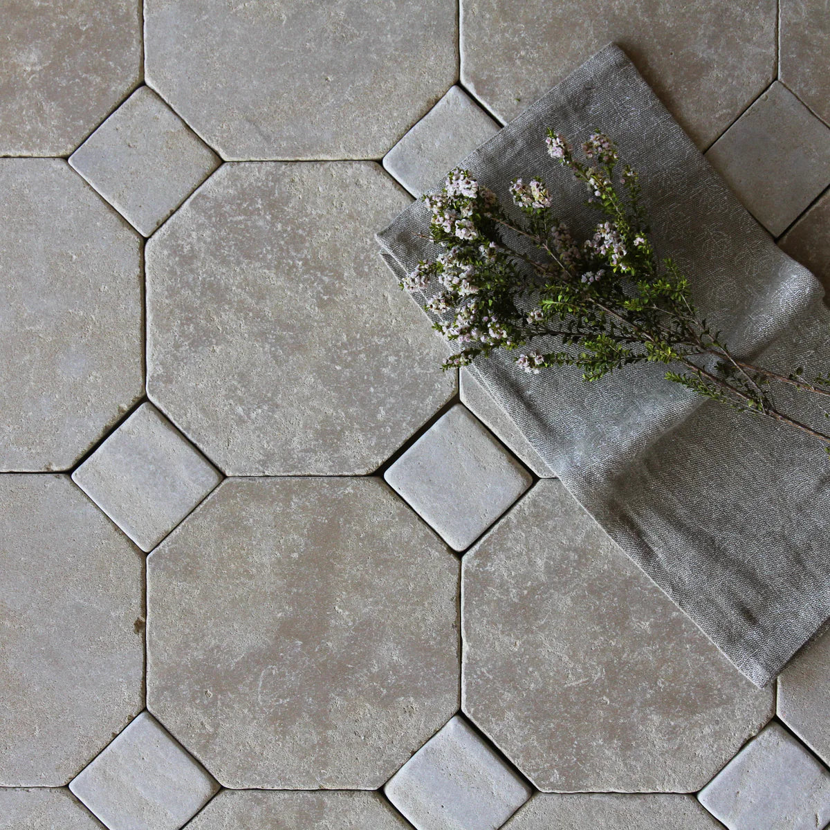 Tiles of Ezra Moroccan Limestone - Octagon - MEKNES-8x8