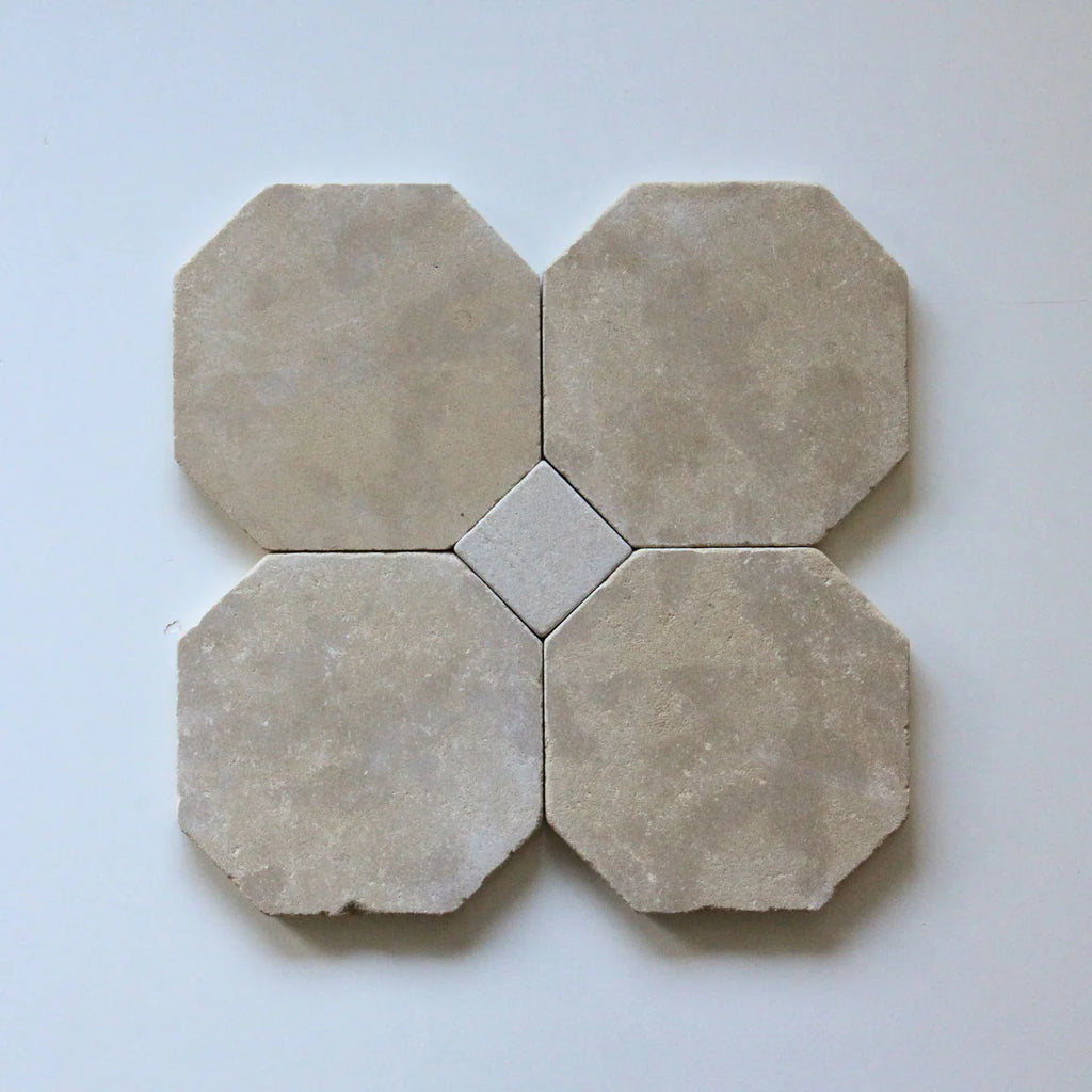 Tiles of Ezra Moroccan Limestone - Octagon - MEKNES-8x8