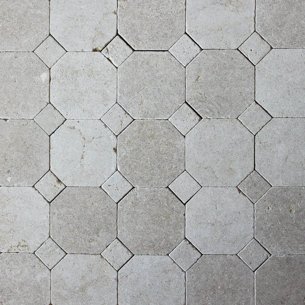 Tiles of Ezra Moroccan Limestone - Octagon - SAHARA-8x8