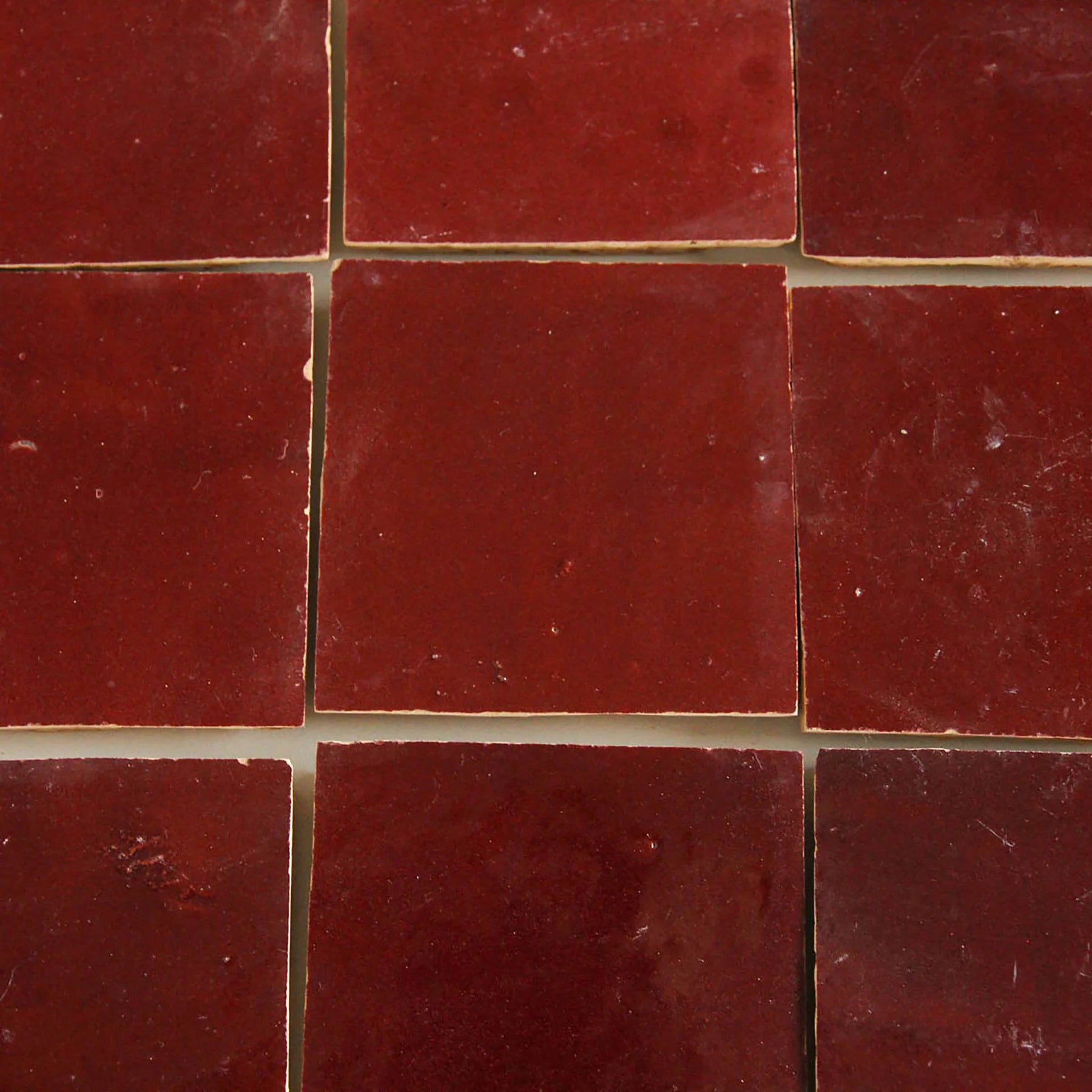 Tiles of Ezra Moroccan Zellige-JUNGLE RED-4x4 (Carton)