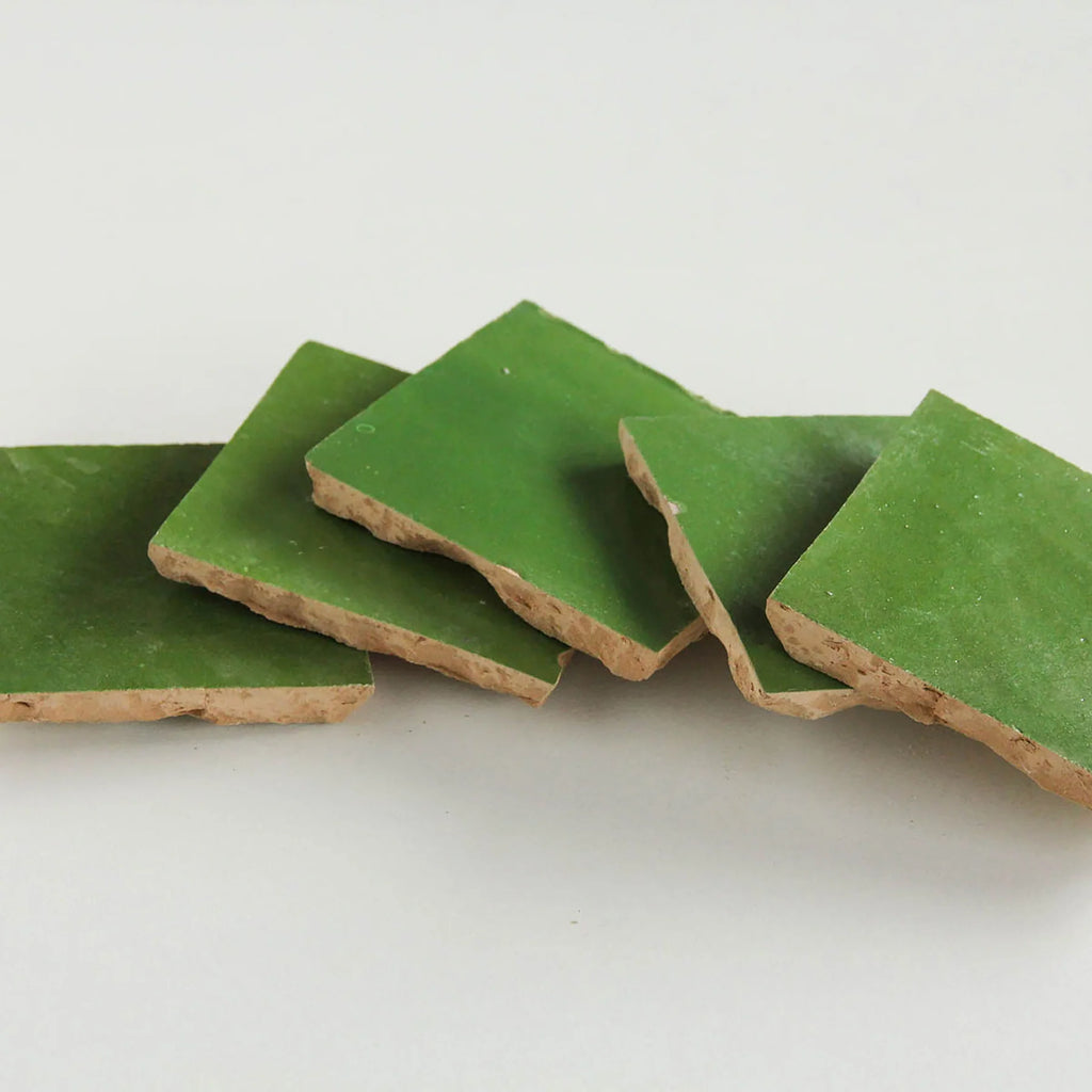 Tiles of Ezra Moroccan Zellige-KERMIT-4x4 (Carton)