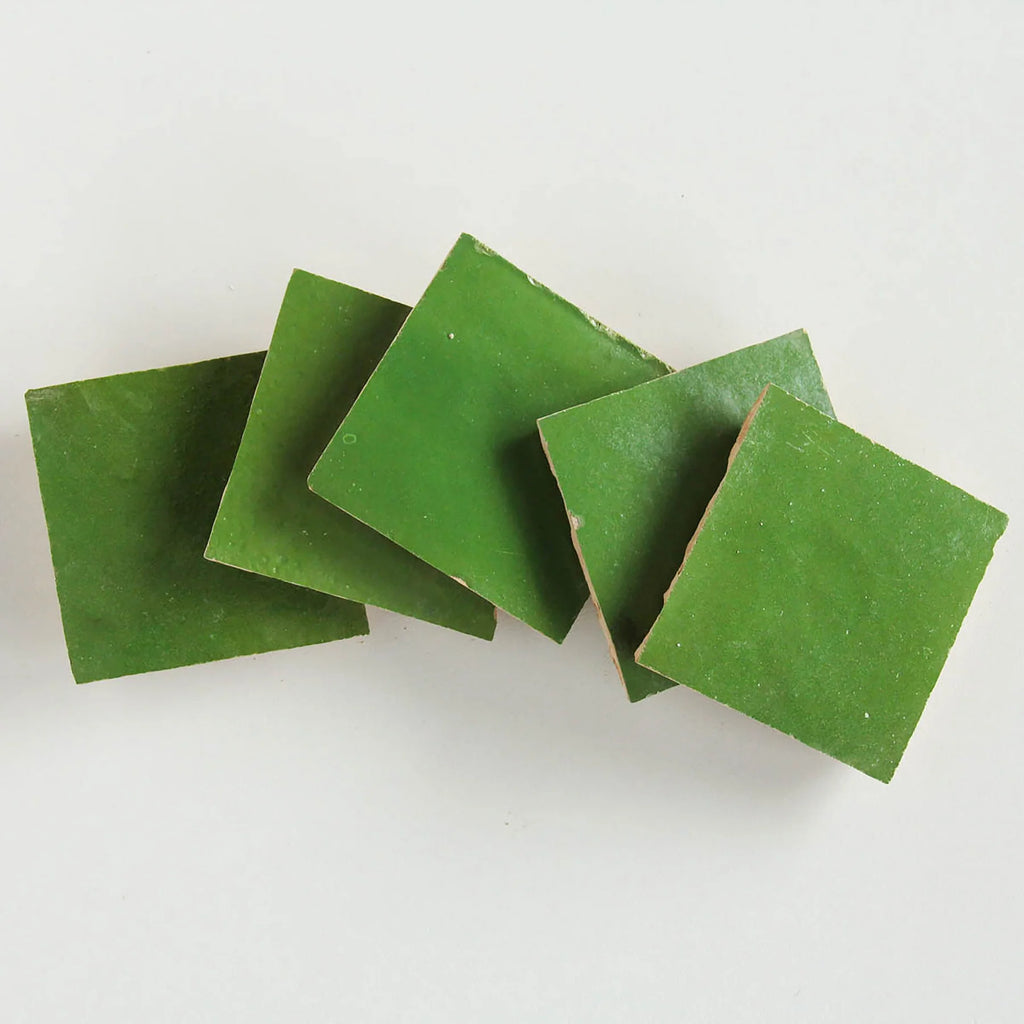 Tiles of Ezra Moroccan Zellige-KERMIT-4x4 (Carton)