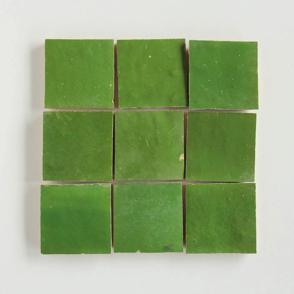 Tiles of Ezra Moroccan Zellige-KERMIT-4x4 (Carton)