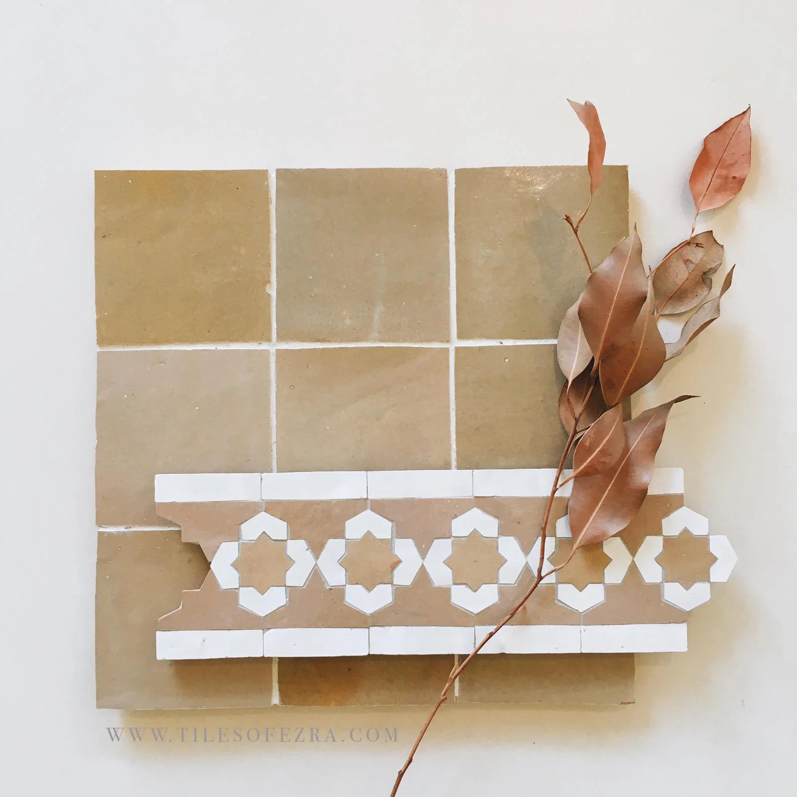 Tiles of Ezra Moroccan Zellige-LATTE-4x4 (Carton)