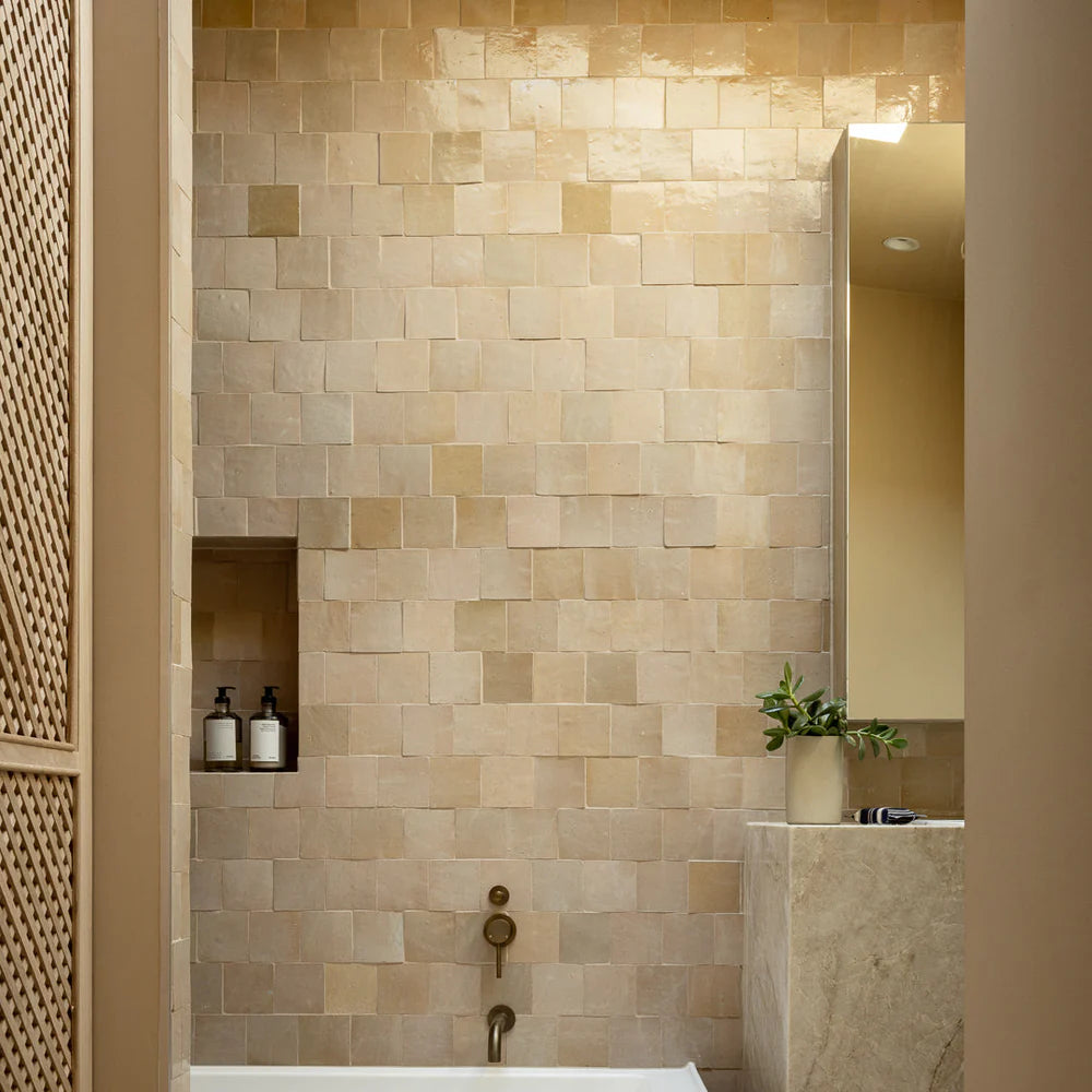 Tiles of Ezra Moroccan Zellige-LATTE-4x4 (Carton)