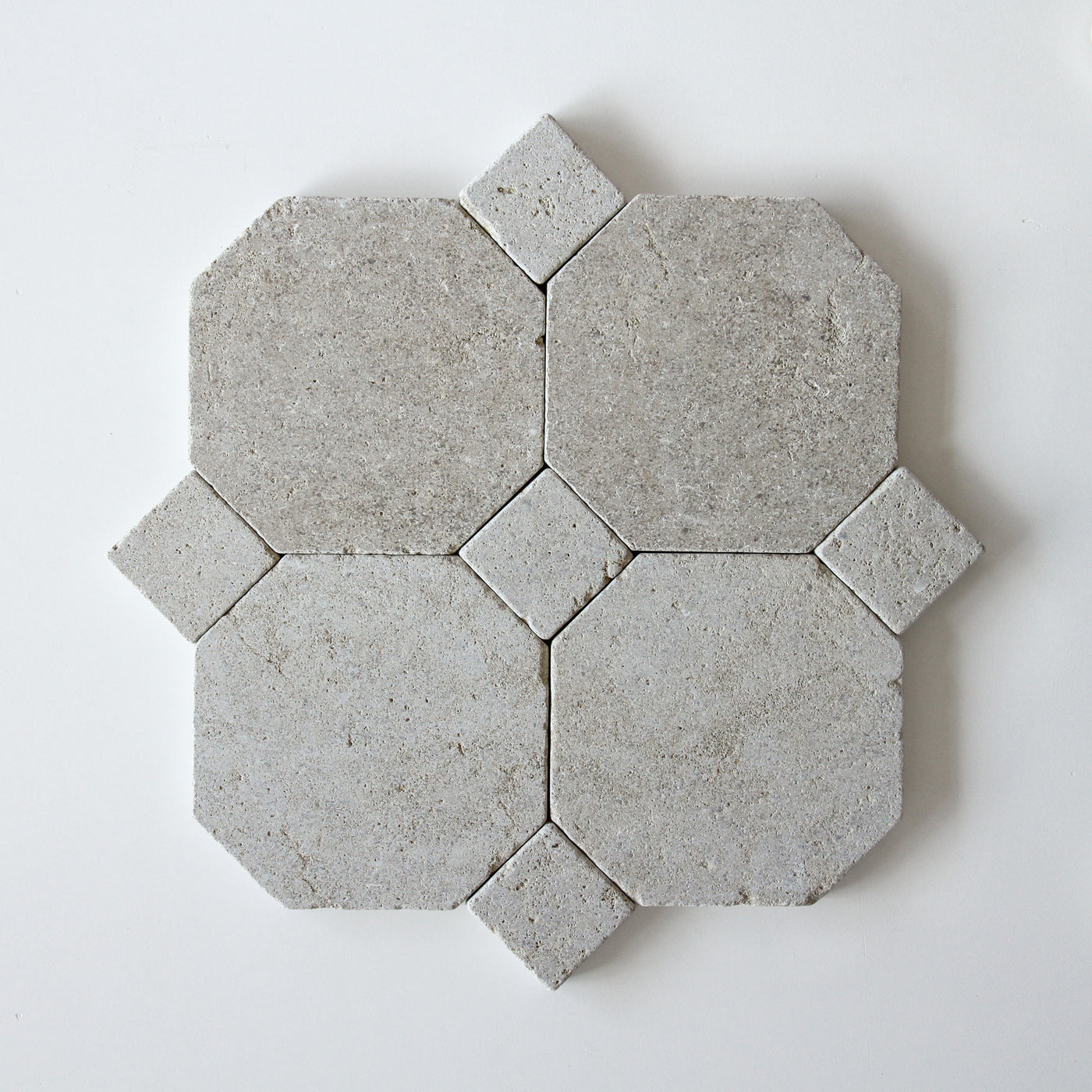 Tiles of Ezra Moroccan Limestone - Octagon - SAHARA-8x8