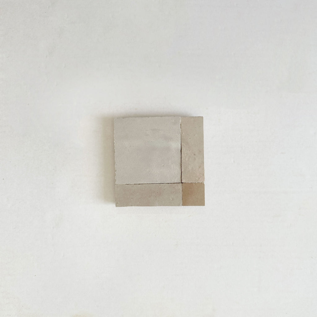 Tiles of Ezra Moroccan Zellige Mosaic Sheet-LATTE 5, OAT 39, DUST 2