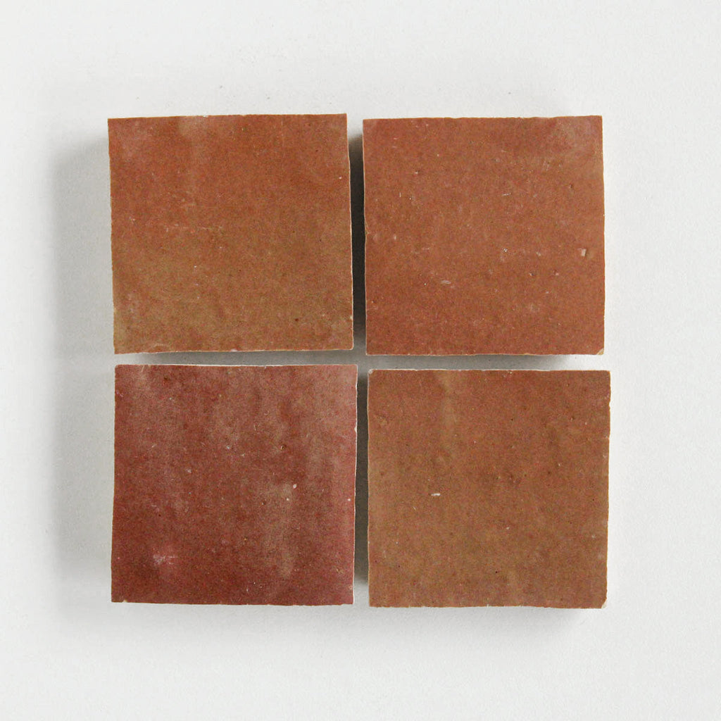 Tiles of Ezra Moroccan Zellige-RUST-4x4 (Carton)