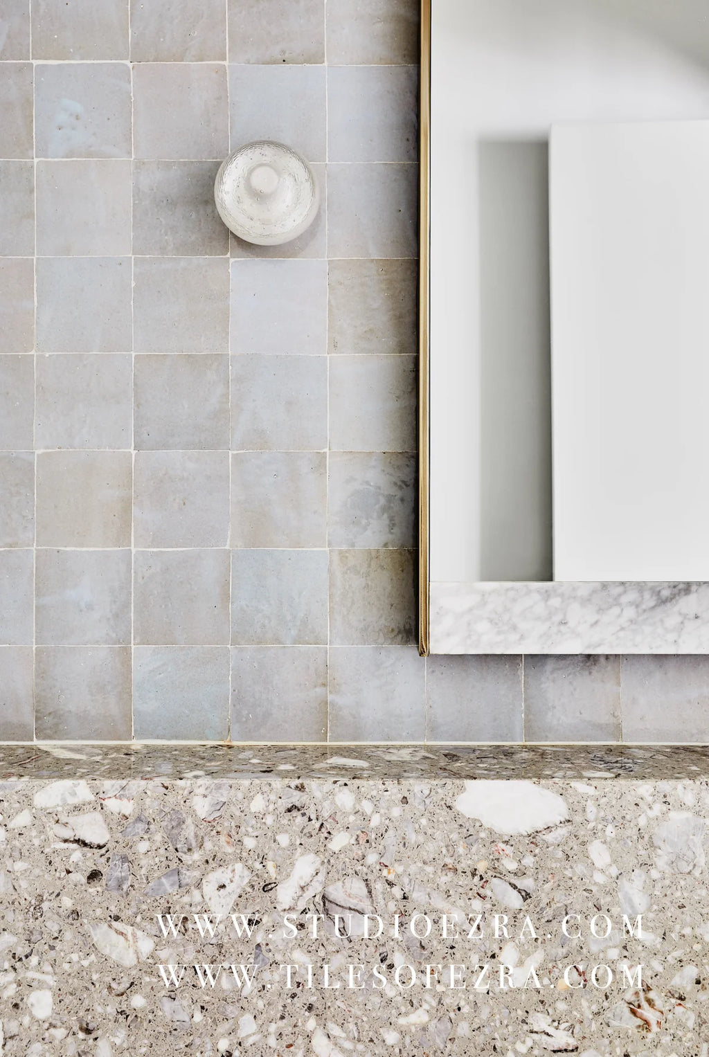 Tiles of Ezra Moroccan Zellige-DUCK EGG BLUE-4x4