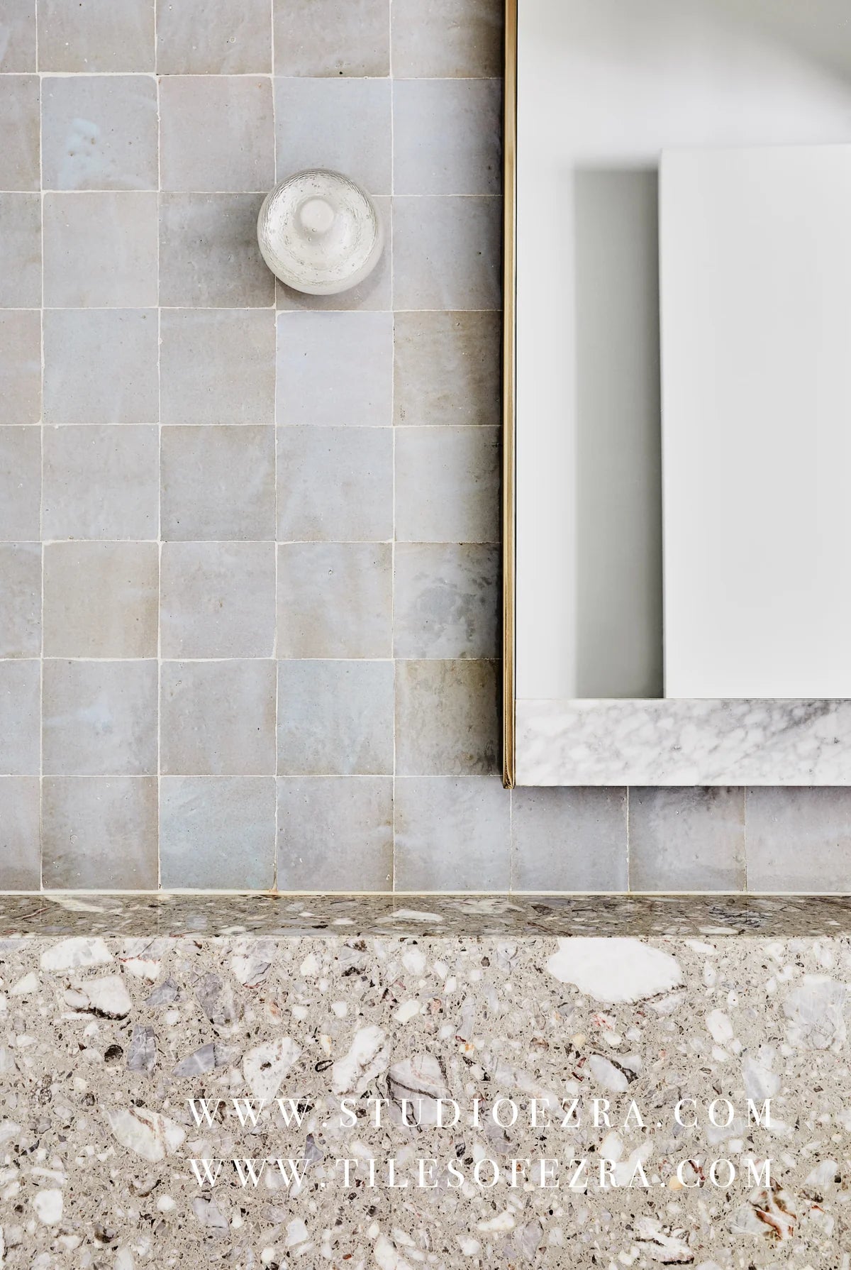 Tiles of Ezra Moroccan Zellige-DUCK EGG BLUE-4x4