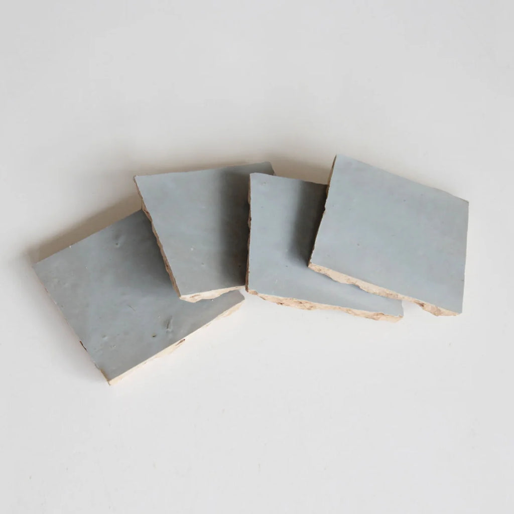Tiles of Ezra Moroccan Zellige-DUCK EGG BLUE-4x4