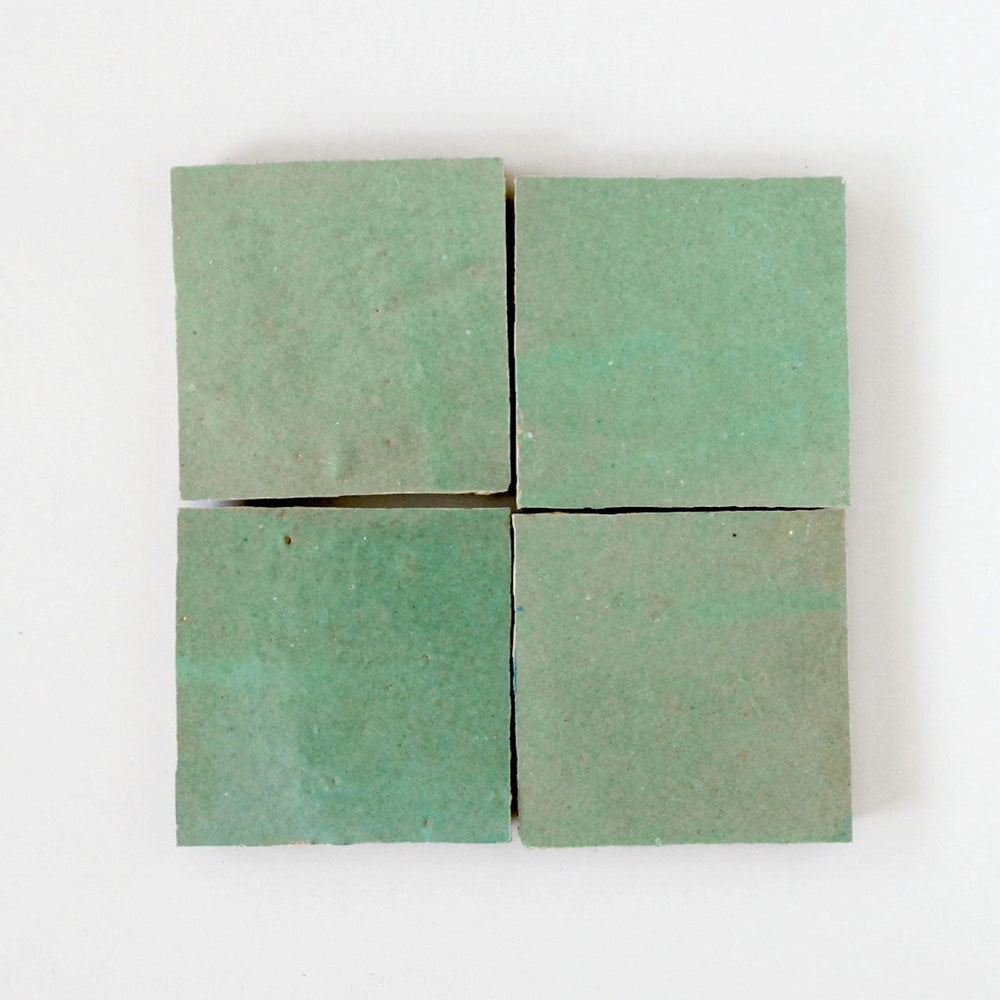 Tiles of Ezra Moroccan Zellige-AVOCADO-4x4 (Carton)