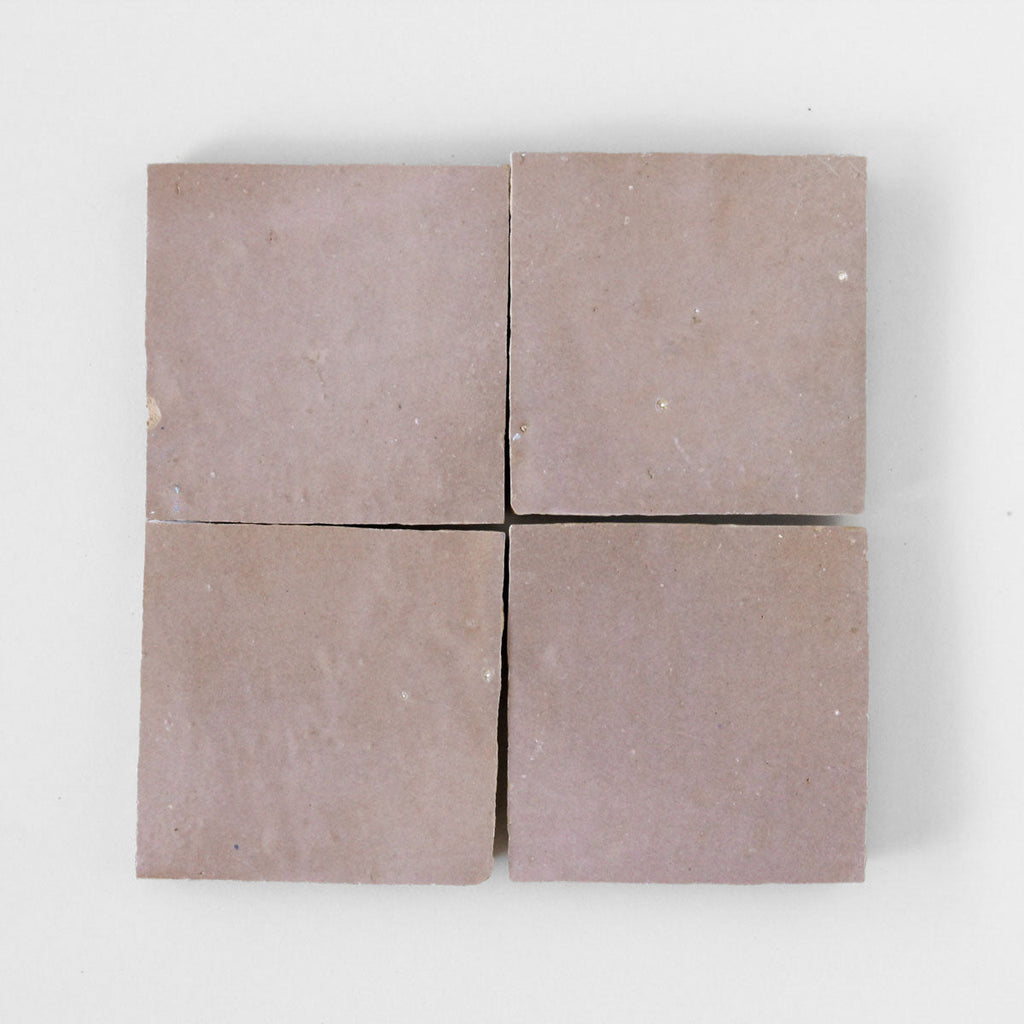 Tiles of Ezra Moroccan Zellige-MOROCCAN PINK-4x4 (Carton)