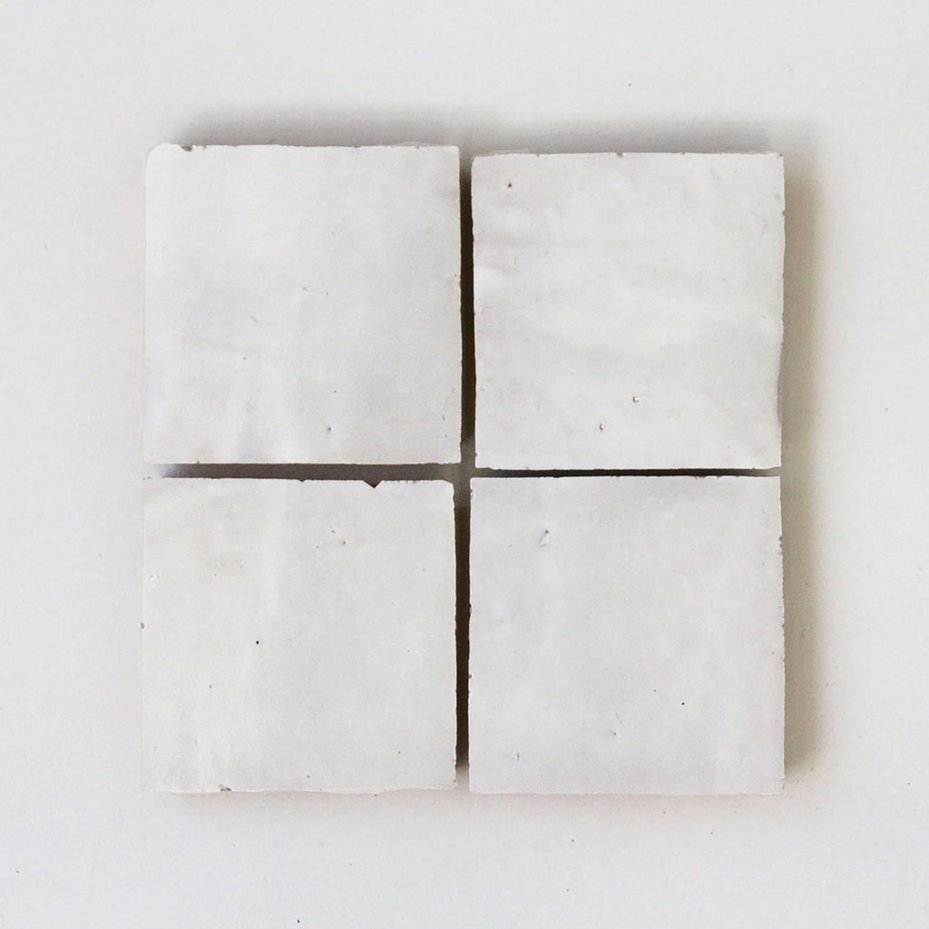 Tiles of Ezra Moroccan Zellige-SNOW-4x4 (Carton)