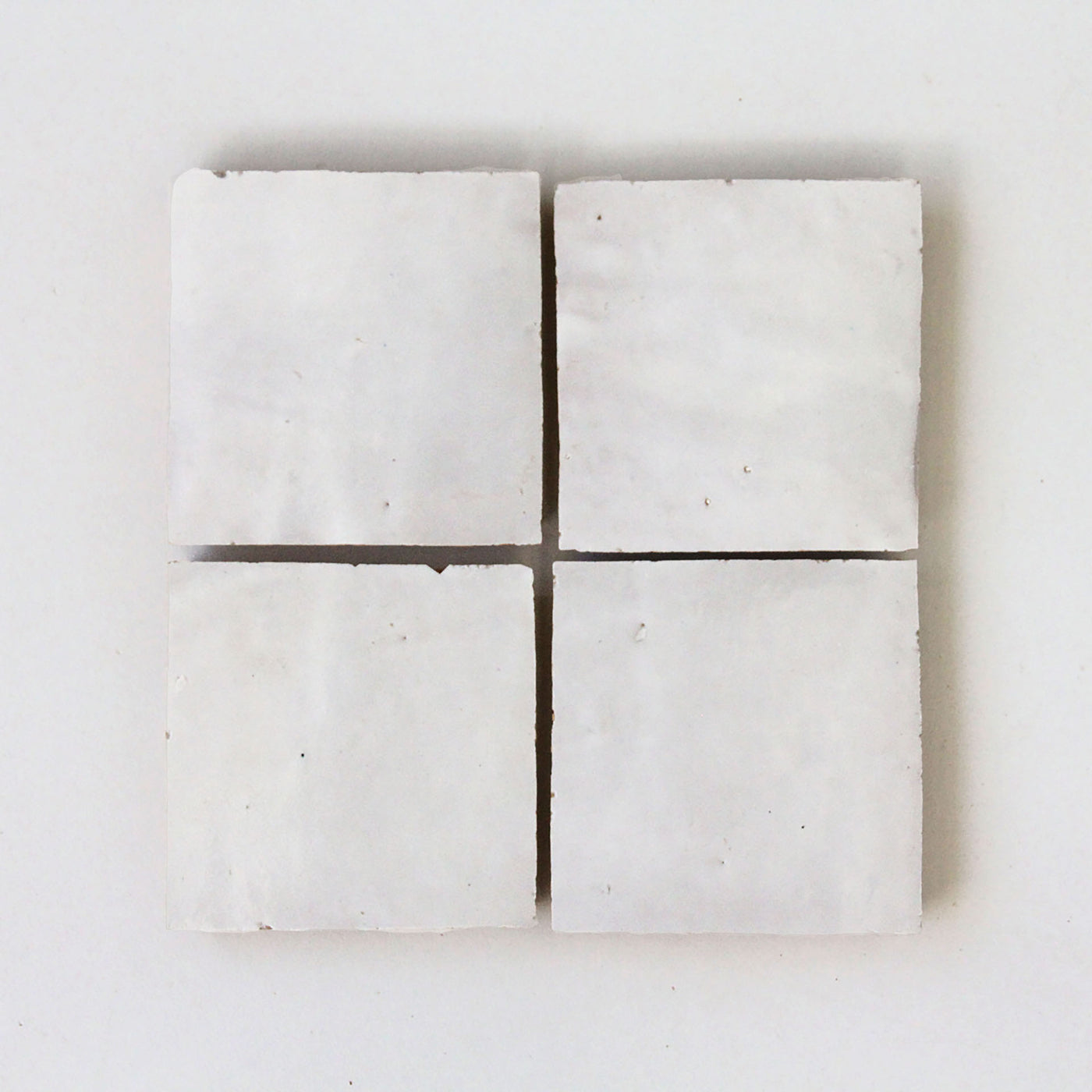 Tiles of Ezra Moroccan Zellige-SNOW-4x4 (Carton)