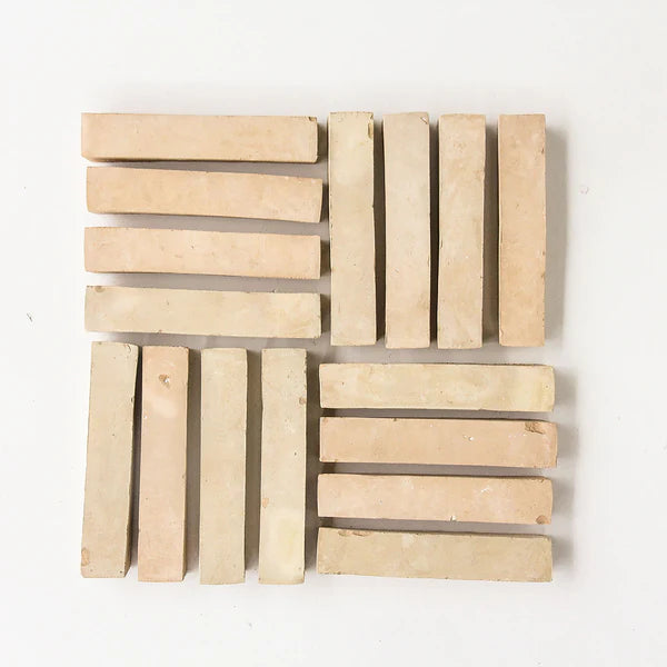 Tiles of Ezra Moroccan Zellige Skinny Bejmat-CLAY-6x1 (Carton)