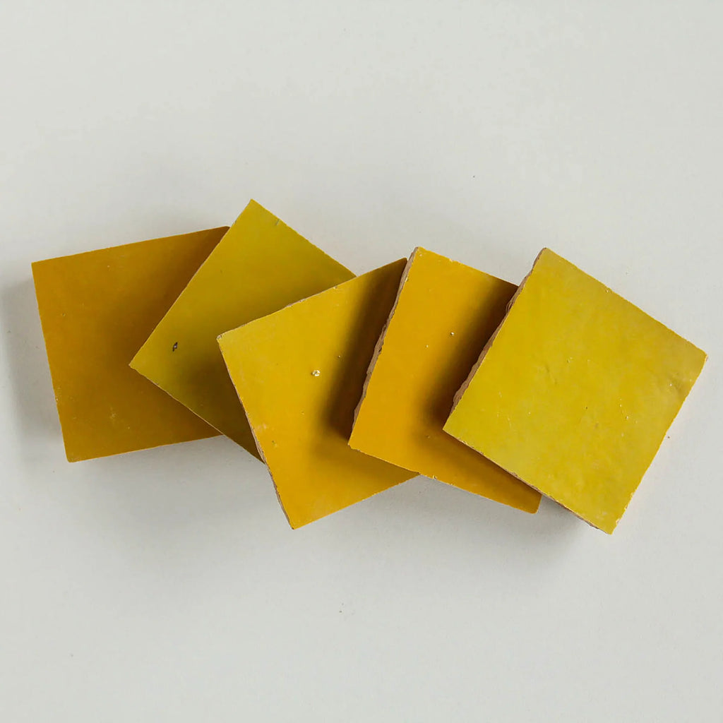 Tiles of Ezra Moroccan Zellige-MUSTARD-4x4 (Carton)