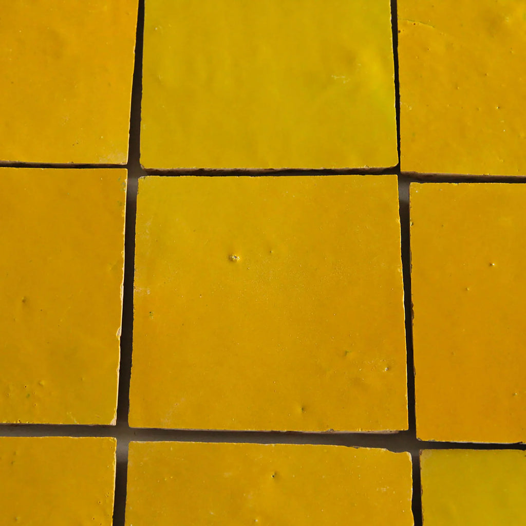 Tiles of Ezra Moroccan Zellige-MUSTARD-4x4 (Carton)