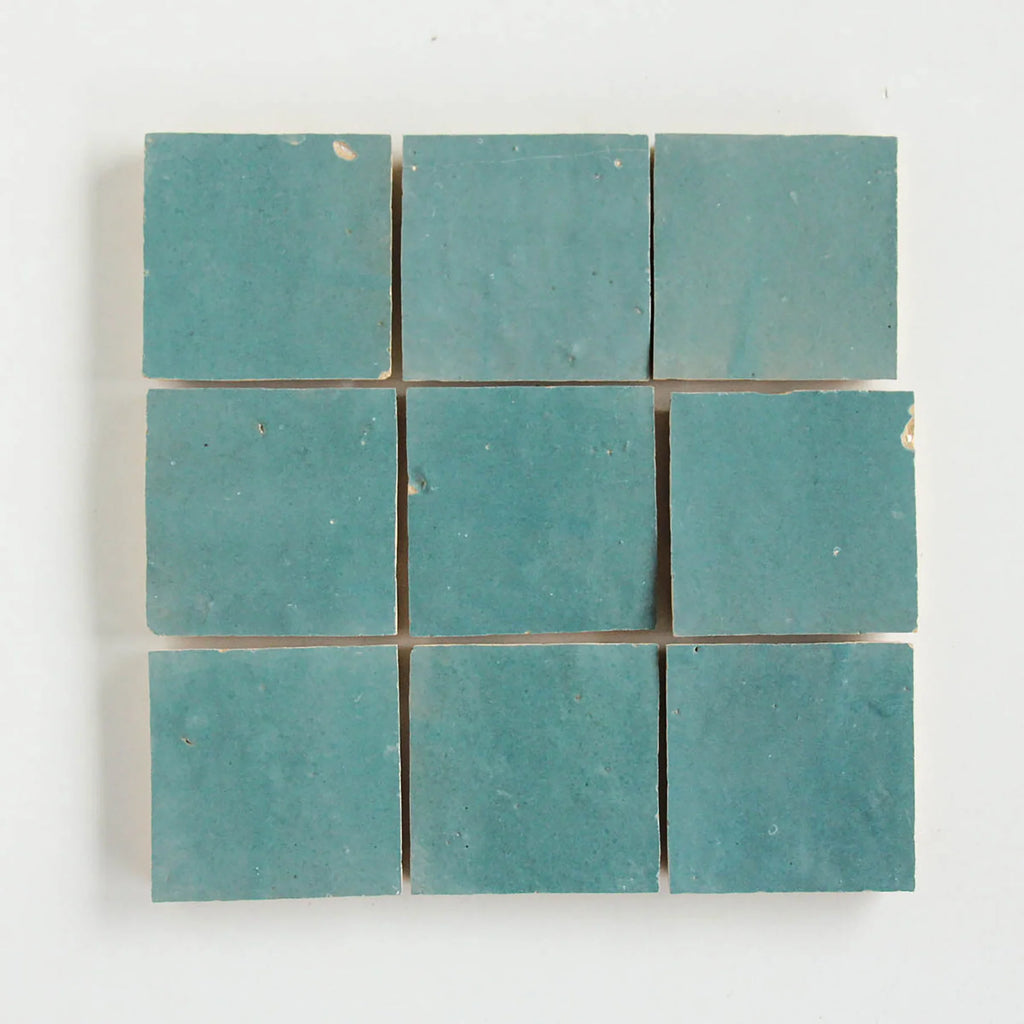 Tiles of Ezra Moroccan Zellige-PEACOCK-4x4 (Carton)
