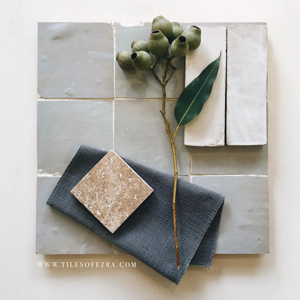 Tiles of Ezra Moroccan Zellige-DUCK EGG BLUE-4x4