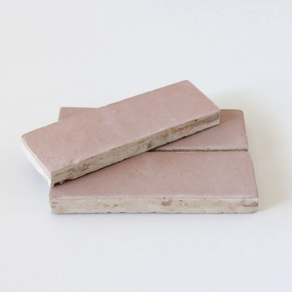 Tiles of Ezra Moroccan Zellige Thin Bejmat-MOROCCAN PINK-6x2 (Carton)