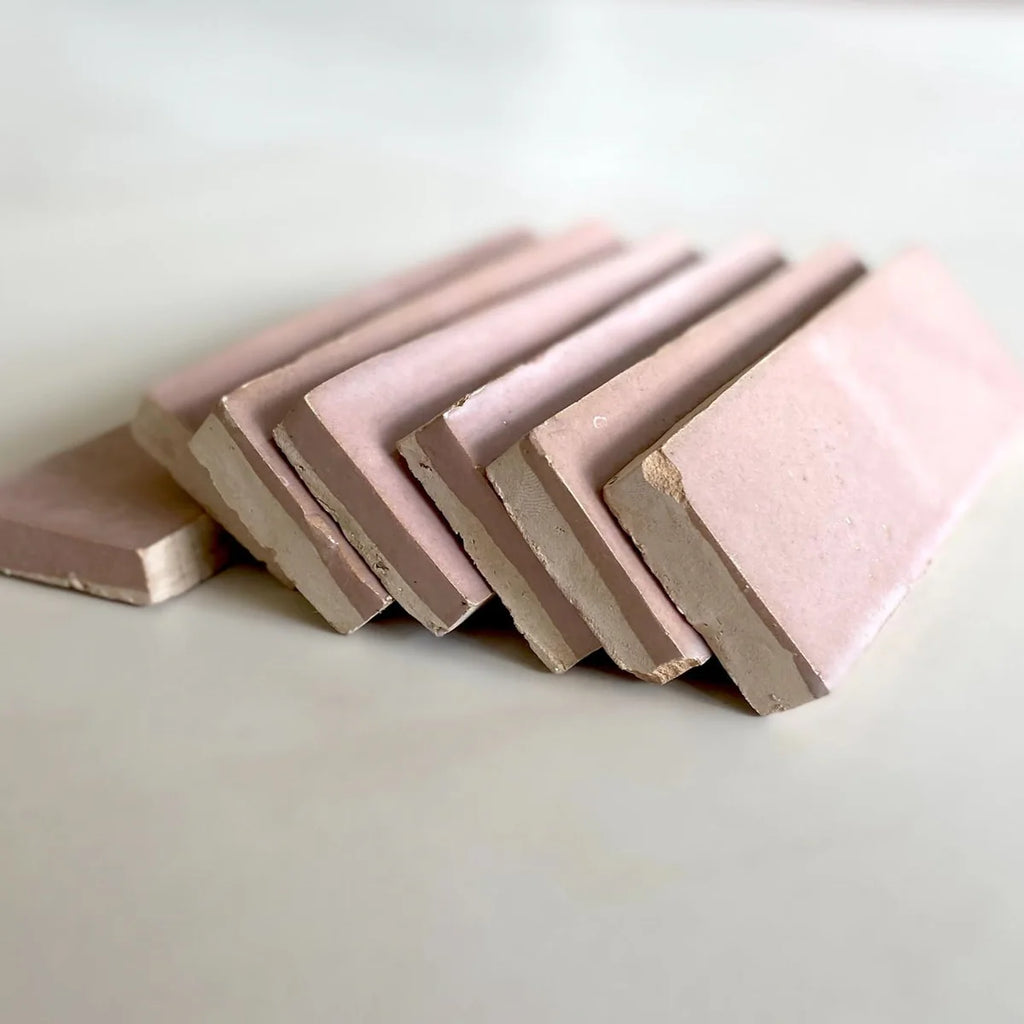 Tiles of Ezra Moroccan Zellige Thin Bejmat-MOROCCAN PINK-6x2 (Carton)