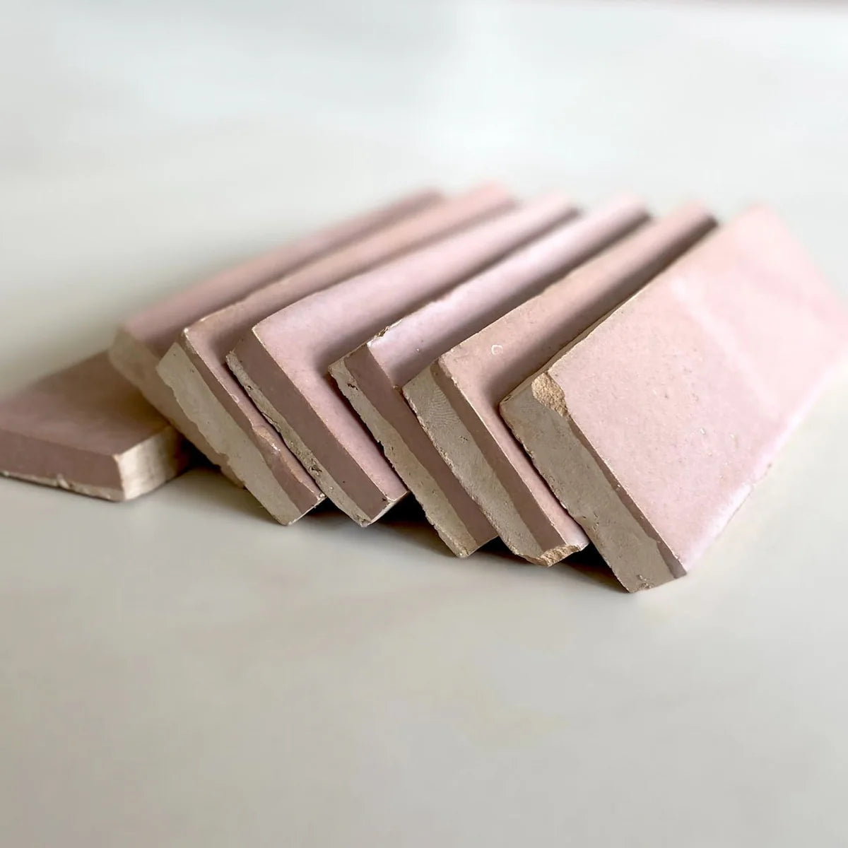 Tiles of Ezra Moroccan Zellige Thin Bejmat-MOROCCAN PINK-6x2 (Carton)