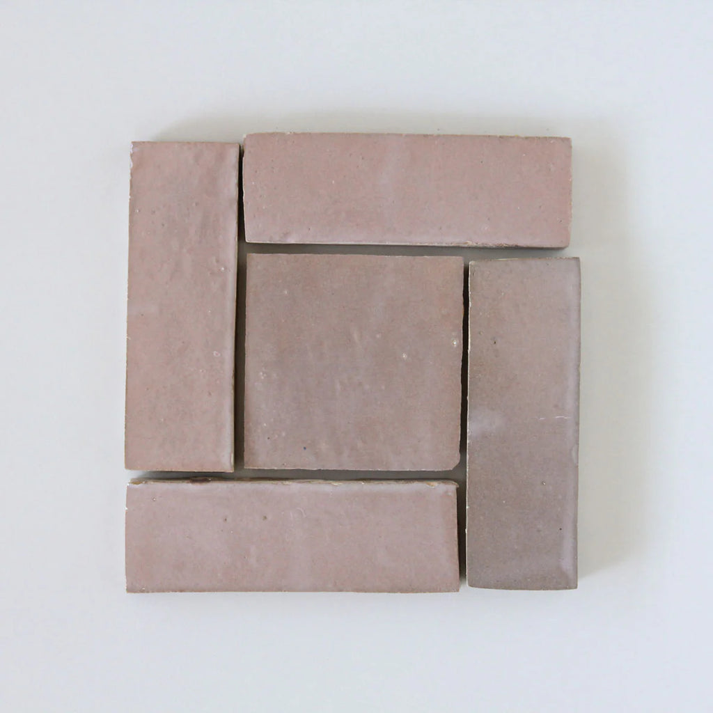 Tiles of Ezra Moroccan Zellige Thin Bejmat-MOROCCAN PINK-6x2 (Carton)
