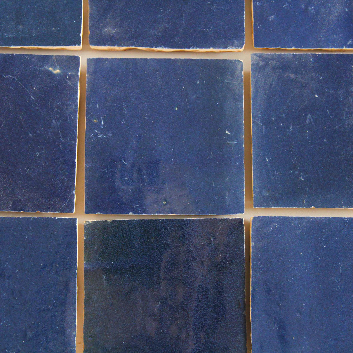 Tiles of Ezra Moroccan Zellige-ROYAL BLUE-4x4 (Carton)