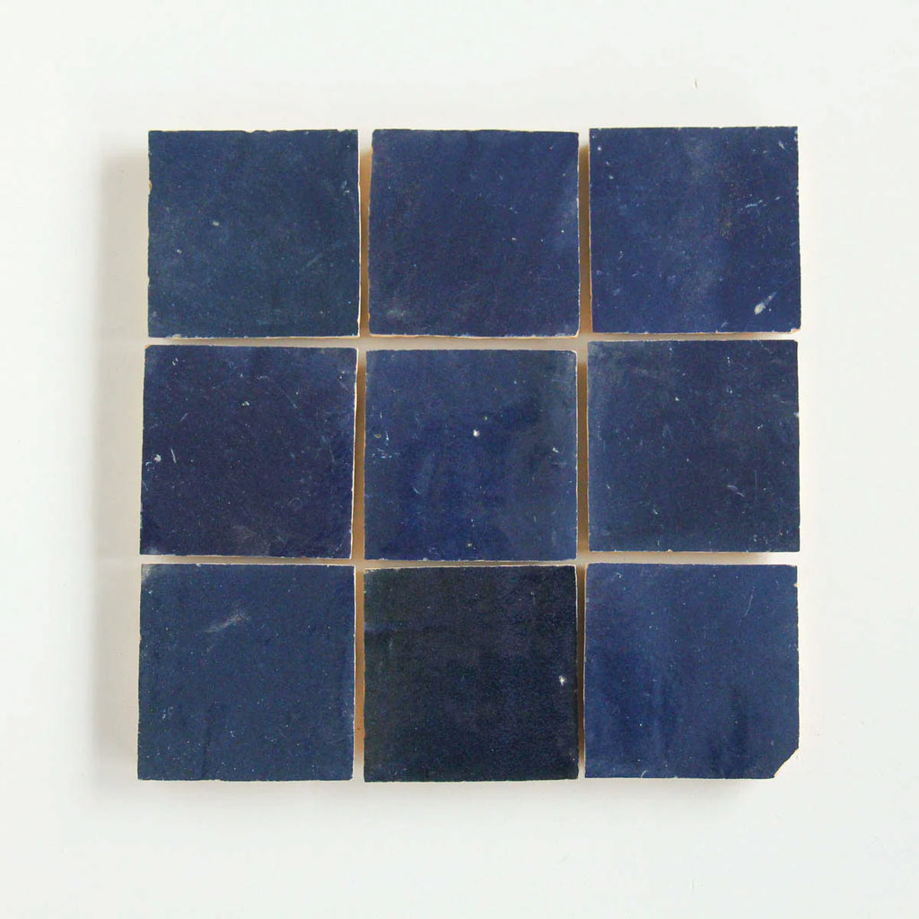 Tiles of Ezra Moroccan Zellige-ROYAL BLUE-4x4 (Carton)