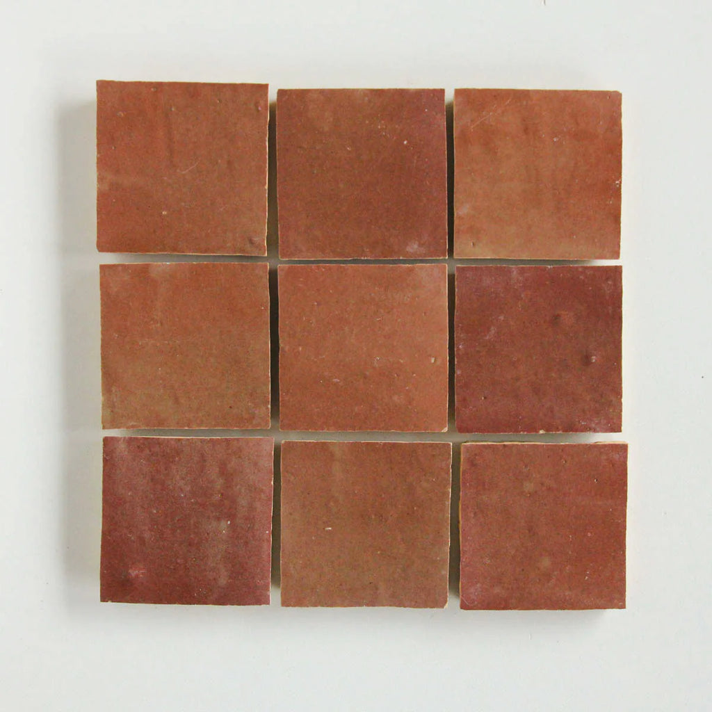 Tiles of Ezra Moroccan Zellige-RUST-4x4 (Carton)