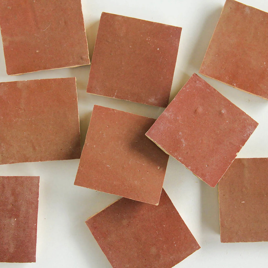 Tiles of Ezra Moroccan Zellige-RUST-4x4 (Carton)