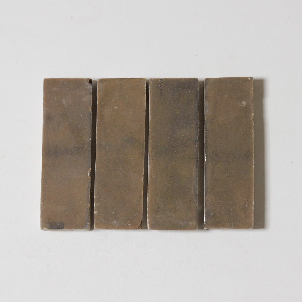 Tiles of Ezra Moroccan Zellige Thin Bejmat-SHIITAKE-6x2 (Carton)