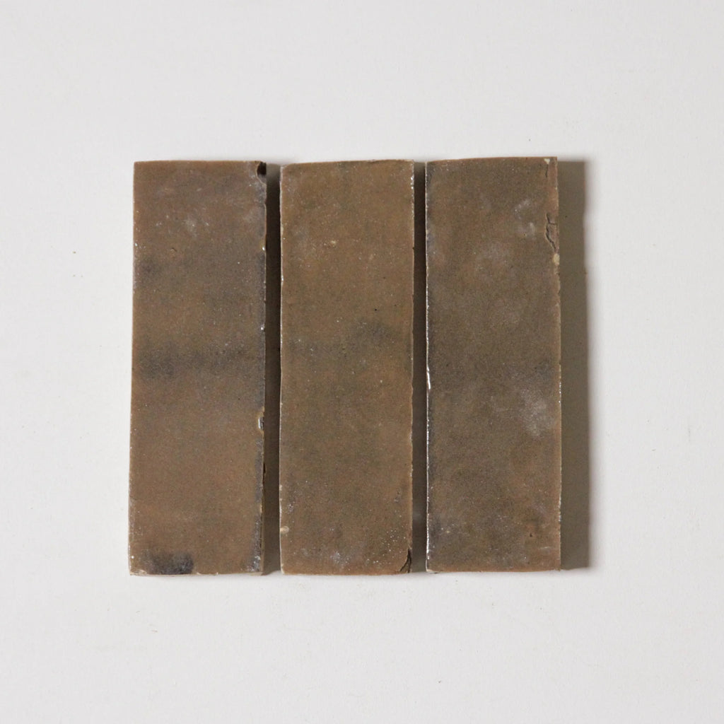 Tiles of Ezra Moroccan Zellige Thin Bejmat-SHIITAKE-6x2 (Carton)