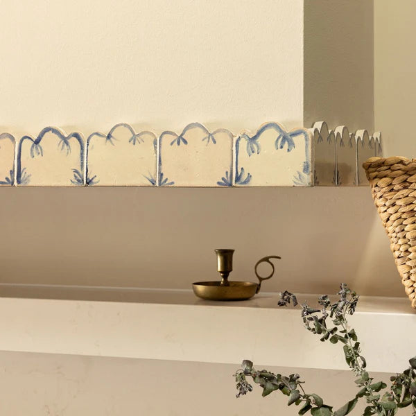 Tiles of Ezra - Amano Border - TRES- Azul (Carton)